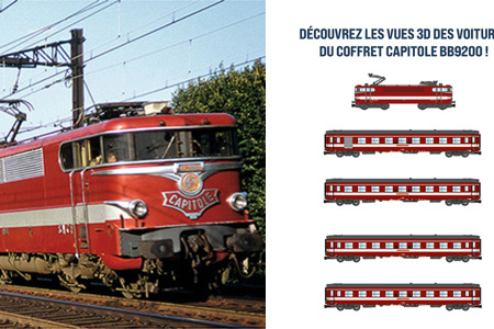 Aujourd’hui, on vous dévoile les vues 3D des voitures du coffret Capitole BB9200 ! ?